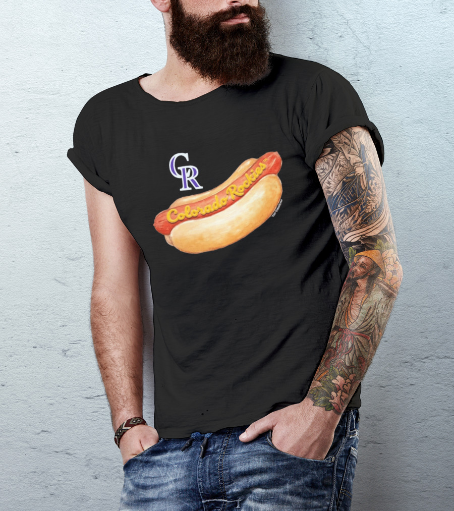 Colorado Rockies Hot Dog Tiny Turnip Women's T-Shirt