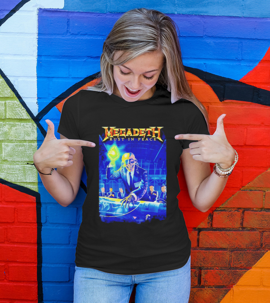Megadeth Rust In Peace Vic Rattlehead Thrash Metal Classic Album T-Shirt