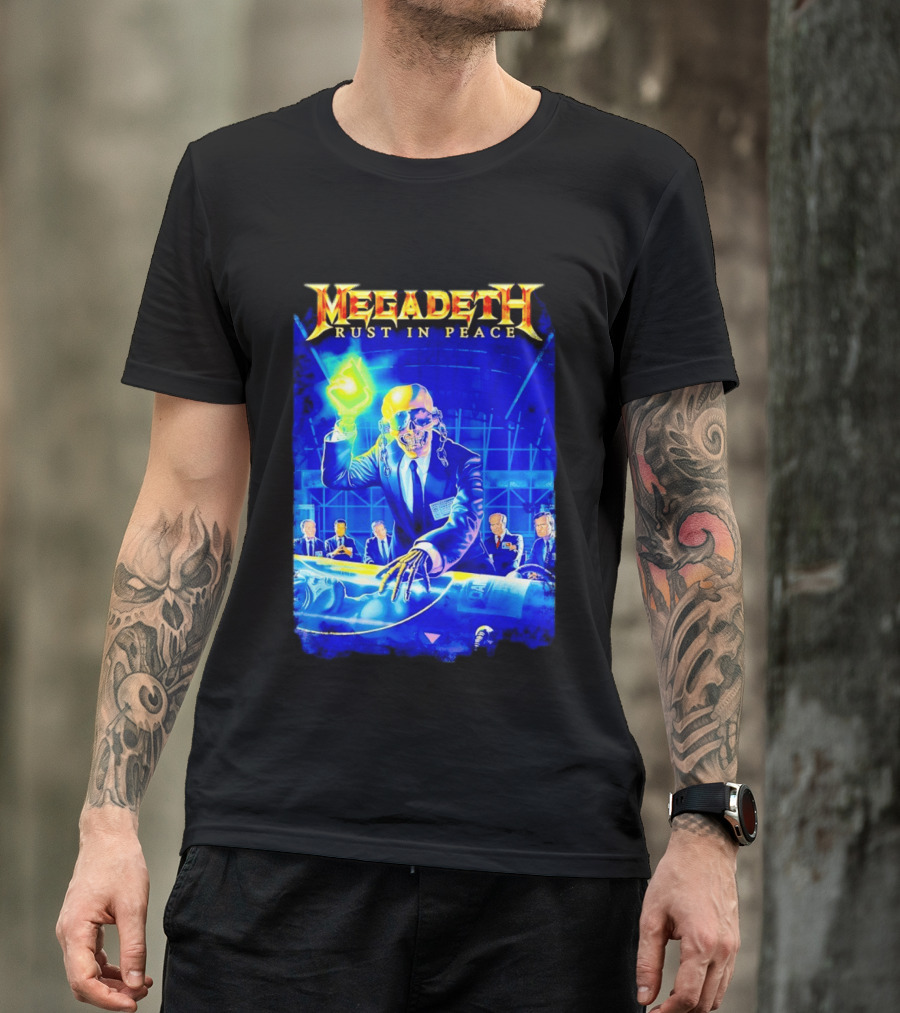 Megadeth Rust In Peace Vic Rattlehead Thrash Metal Classic Album T-Shirt
