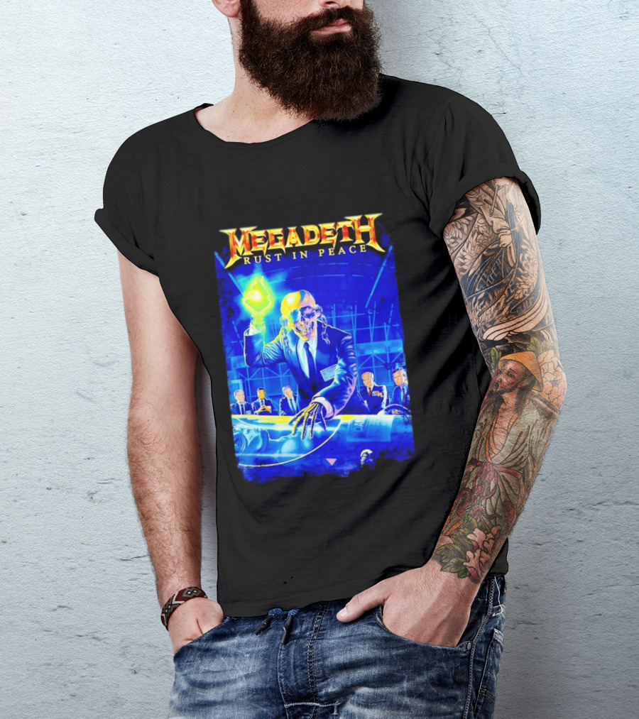 Megadeth Rust In Peace Vic Rattlehead Thrash Metal Classic Album T-Shirt