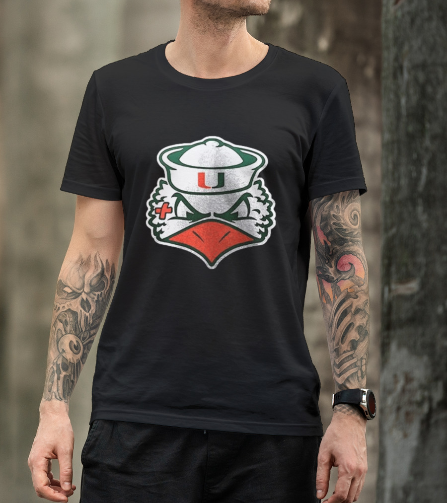 Miami Hurricanes Sebastian The Ibis Mascot U T-Shirt