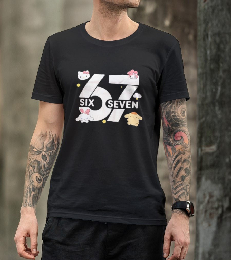 Hello Kitty Friends Sanrio Six Seven Characters T-Shirt
