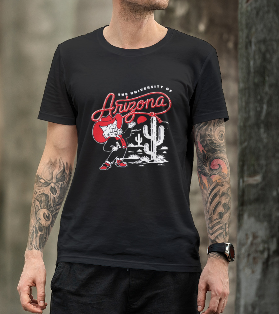 The University Of Arizona Wildcats Cowboy Cactus Scene T-Shirt