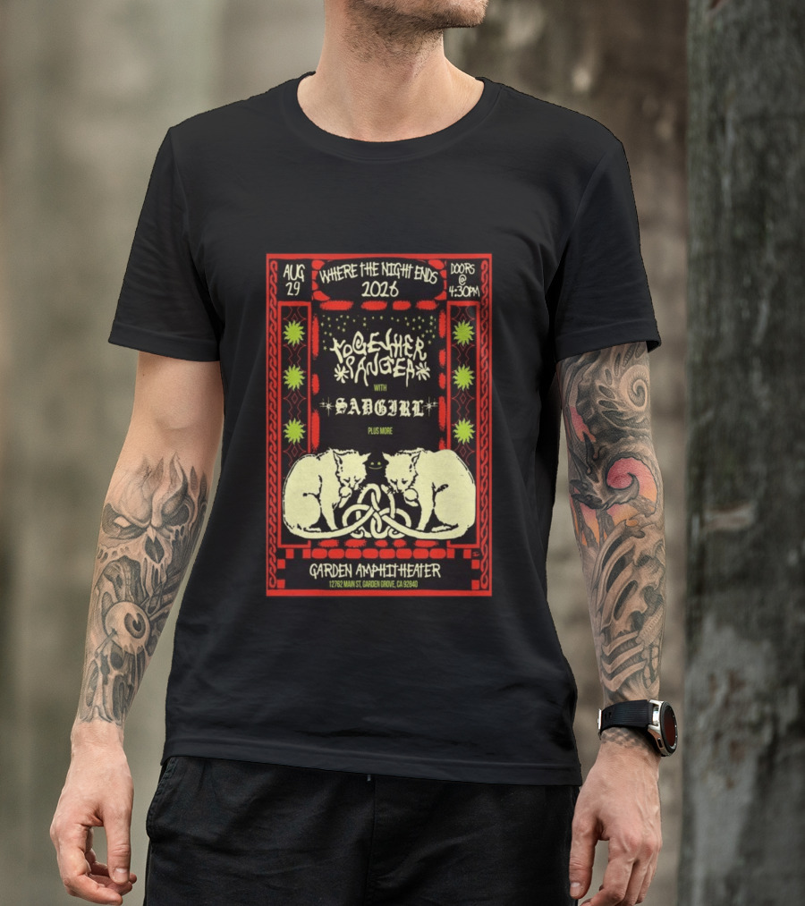 Together Sanguis Garden Amphitheater Concert August 29 2026 Featuring Sadgirl Where The Night Ends T-Shirt
