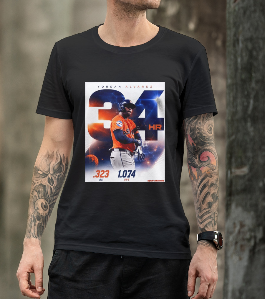 Yordan Alvarez 34 HR .323 BA 1.074 OPS Astros T-Shirt