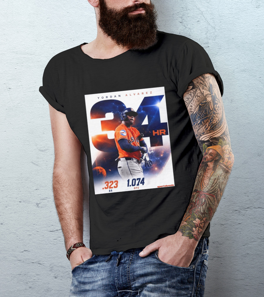 Yordan Alvarez 34 HR .323 BA 1.074 OPS Astros T-Shirt