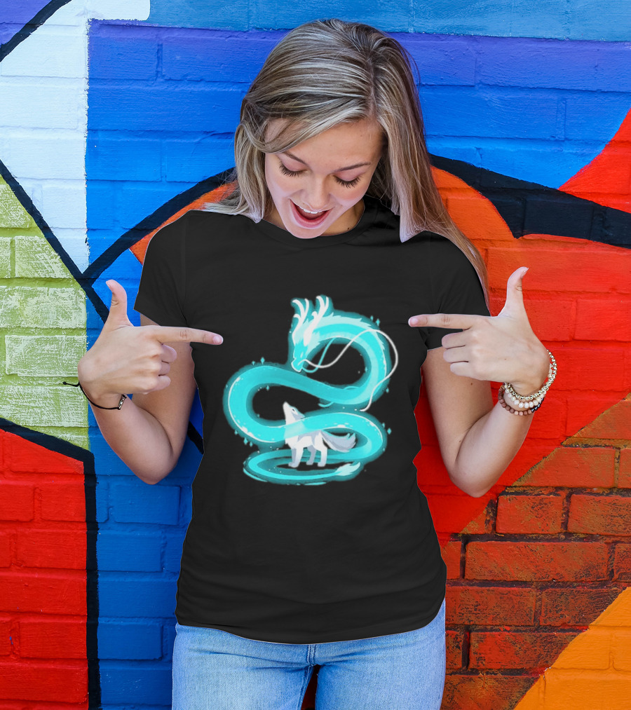 Esprit De La Lune Dragon And Wolf T-Shirt