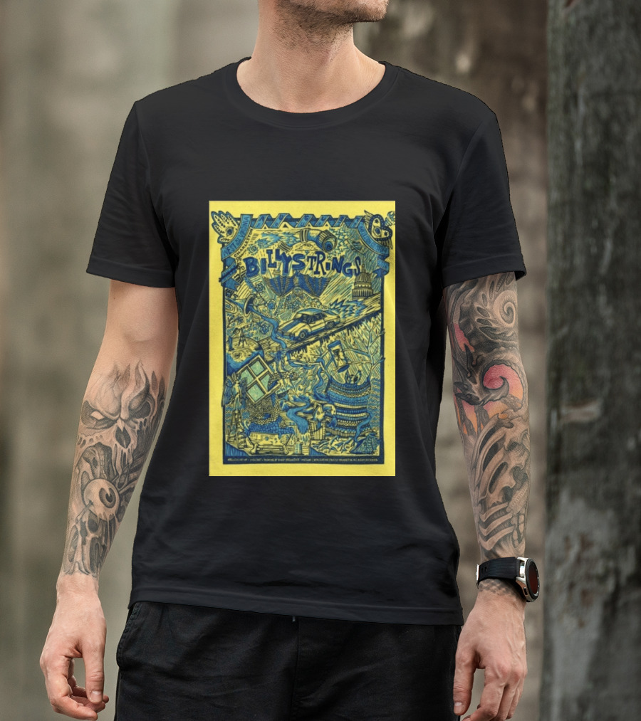 Billy Strings Charleston WV Aug 4 2026 Tour Concert Car Mountains Capitol Building T-Shirt