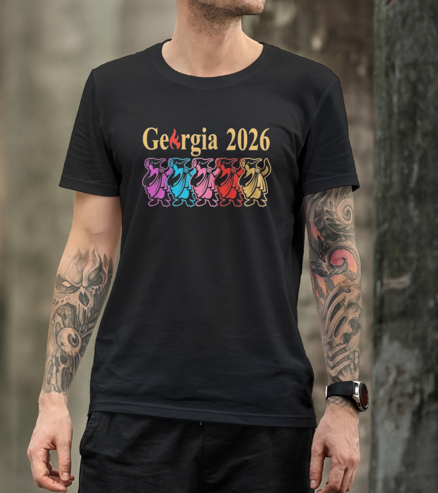 Georgia 2026 Colorful Penguin Lineup T-Shirt