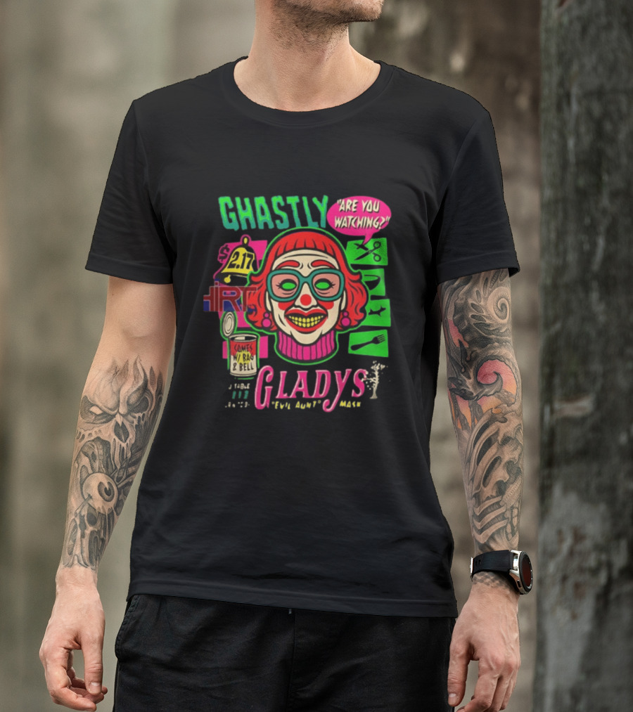 Ghastly Gladys Are You Ing Retro Clown Vintage Pop T-Shirt