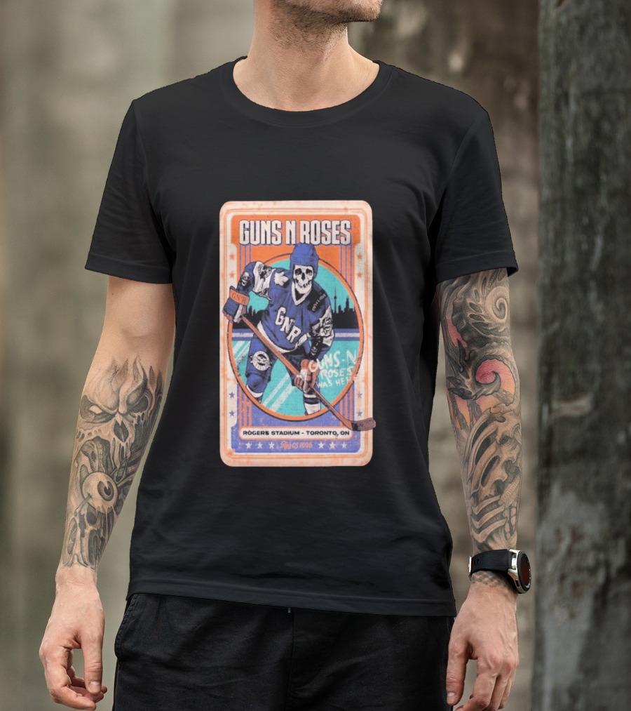 Guns N Roses Rogers Stadium Toronto ON 08 05 2026 Hockey Skeleton T-Shirt