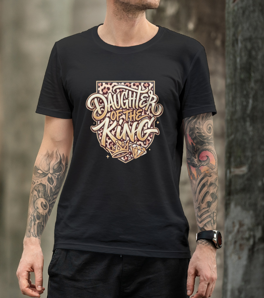Daughter Of The King Leopard Crown Diamond T-Shirt