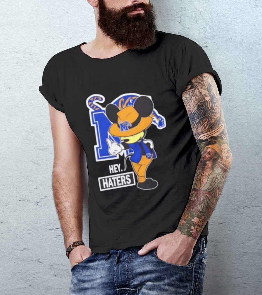 Mickey Hey Haters Memphis Tigers Football Fan T-Shirt