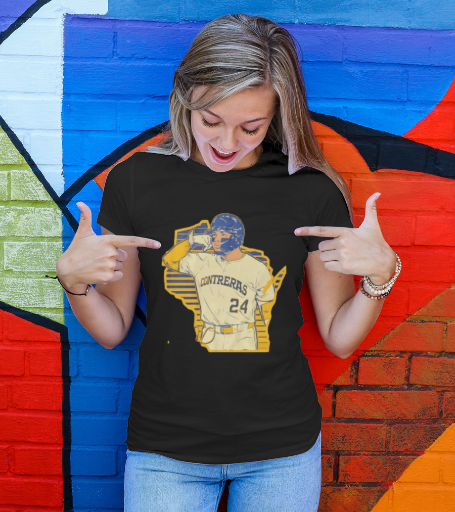 William Contreras Number 24 Milwaukee Baseball Player Original T-Shirt