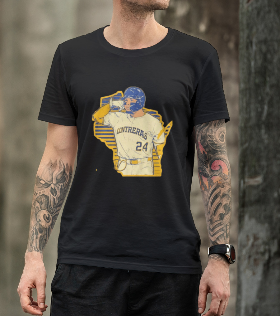 William Contreras Number 24 Milwaukee Baseball Player Original T-Shirt