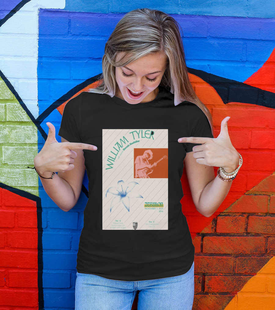 William Tyler Shazhad Shashidhar Zebulon California Concert November 5 6 7 2025 Mohave Gold Ojai Underground T-Shirt