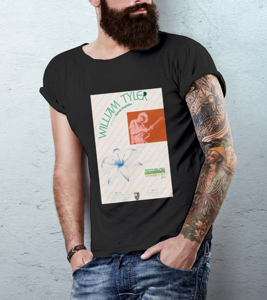 William Tyler Shazhad Shashidhar Zebulon California Concert November 5 6 7 2025 Mohave Gold Ojai Underground T-Shirt