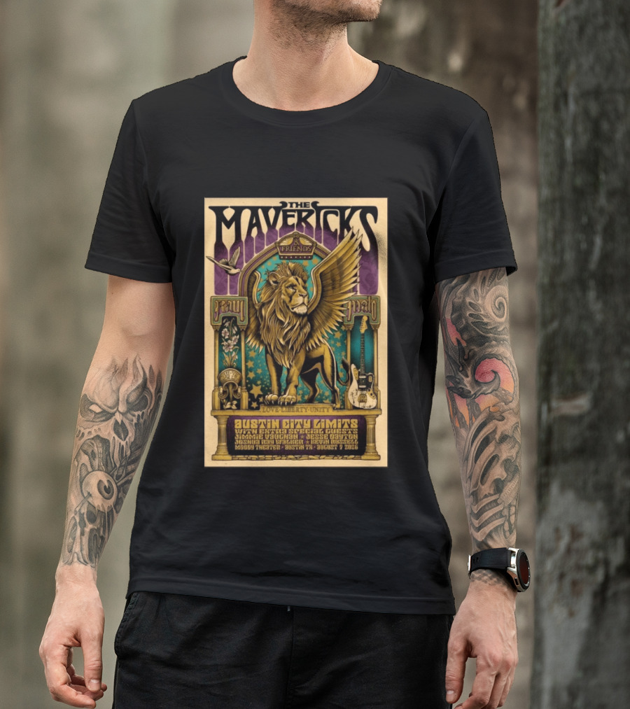 The Mavericks Austin City Limits Tour August 7 2026 Moody Theater Texas Music Concert T-Shirt