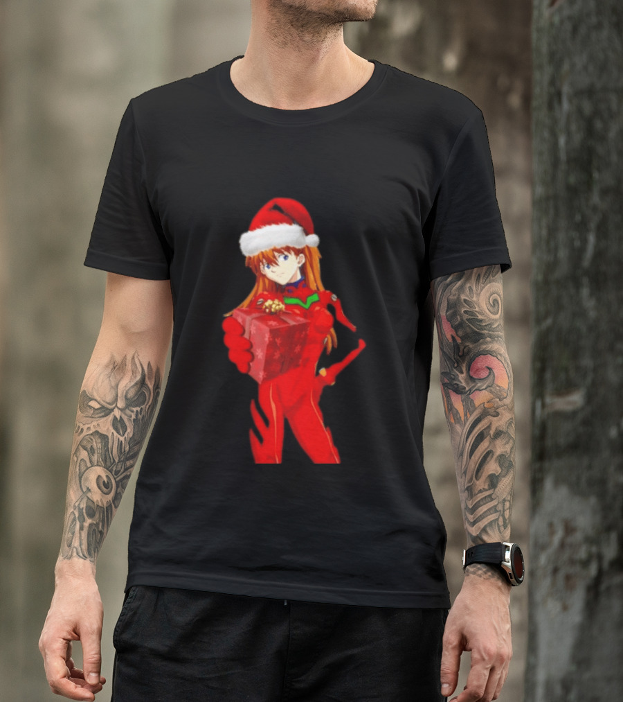 Asuka Christmas Present Neon Genesis Evangelion Anime T-Shirt