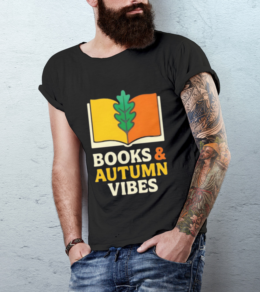 Books And Autumn Vibes Cozy Reading Season T-Shirt