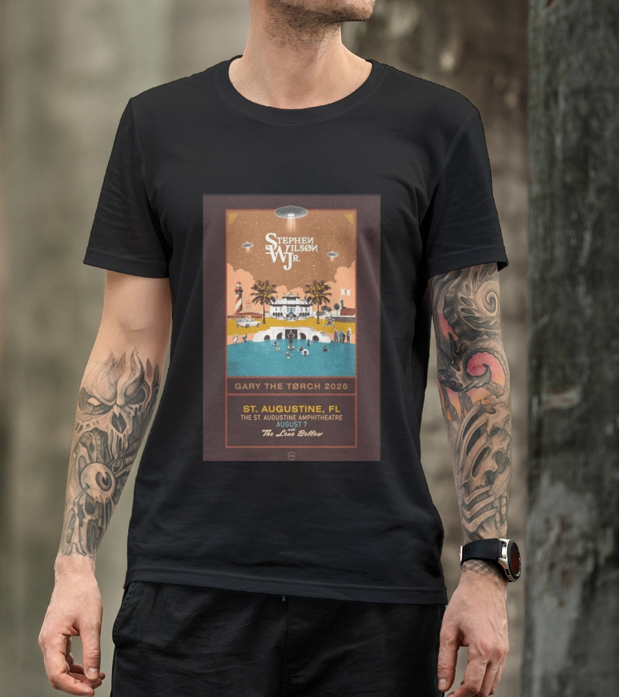 Stephen Wilson Jr St. Augustine Amphitheatre August 7 2026 Gary The Torch The Lone Bellow T-Shirt