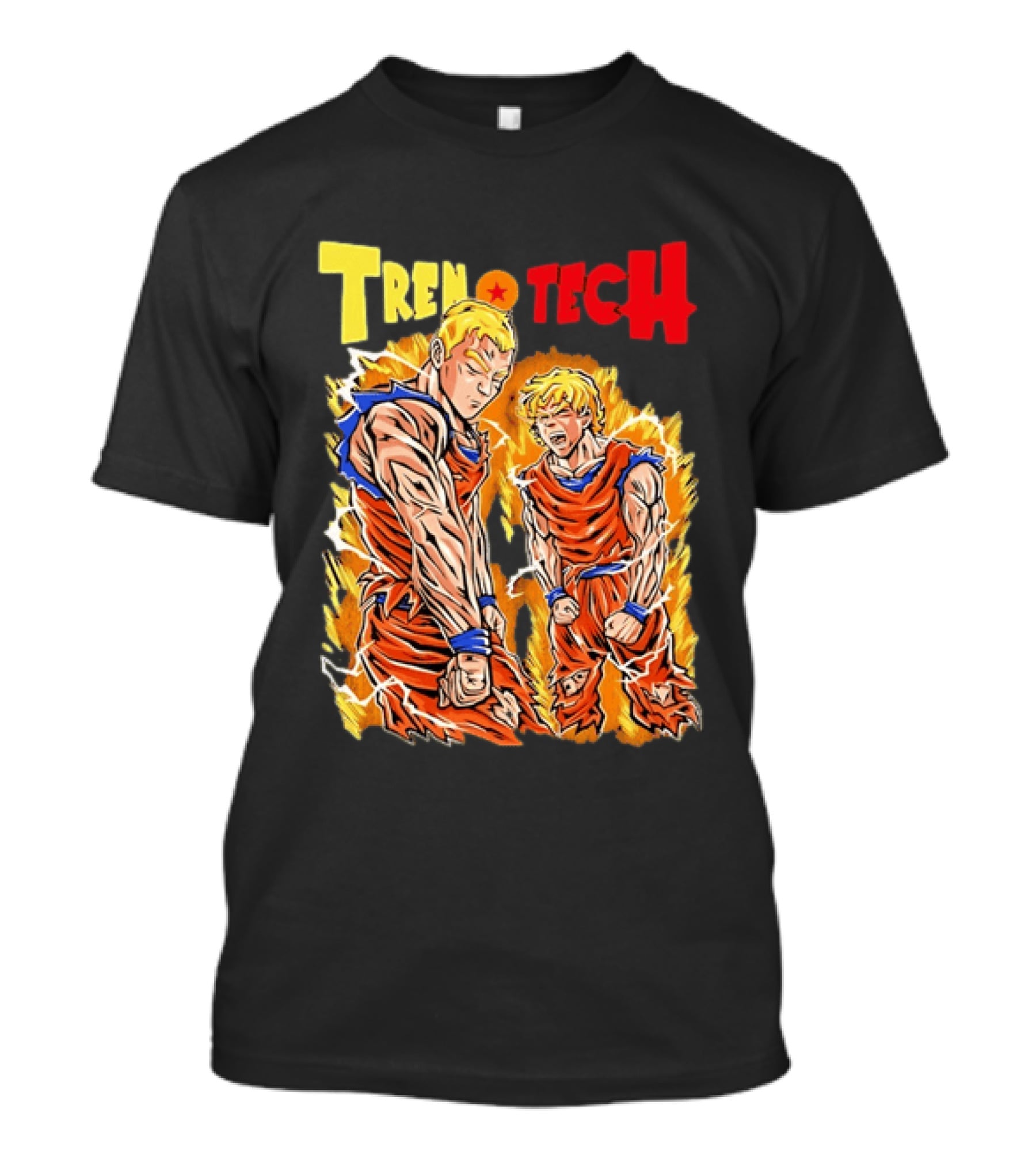Tren Tech Dragon Ball Z Super Saiyan Goku Transformation Energy Burst T-Shirt
