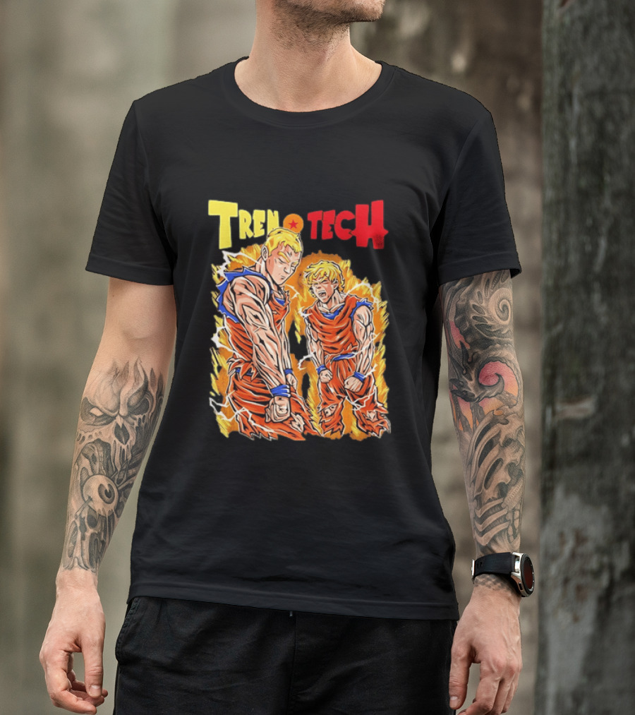 Tren Tech Dragon Ball Z Super Saiyan Goku Transformation Energy Burst T-Shirt