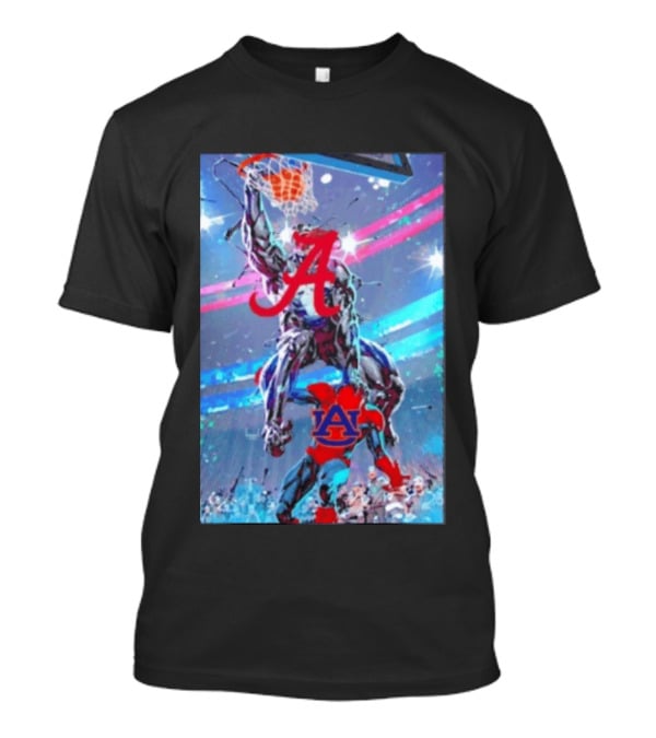 Alabama Crimson Tide Venom Dunking On Auburn Tigers Spider Basketball Rivalry T-Shirt