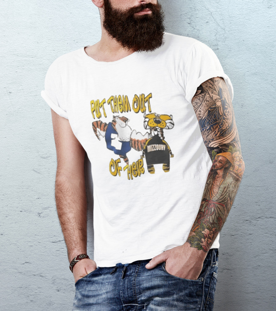 Put Them Out Of Their Mizzoury Auburn Tigers Missouri Tigers T-Shirt