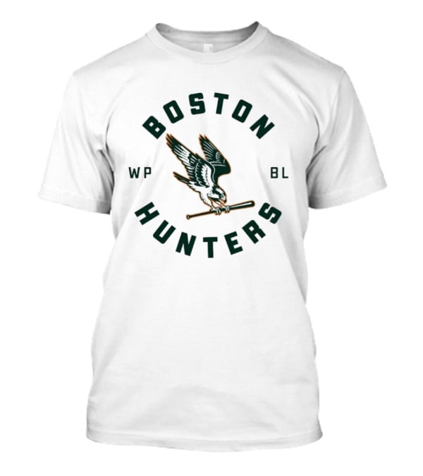 Boston Hunters WP BL Baseball Team Falcon And Bat T-Shirt