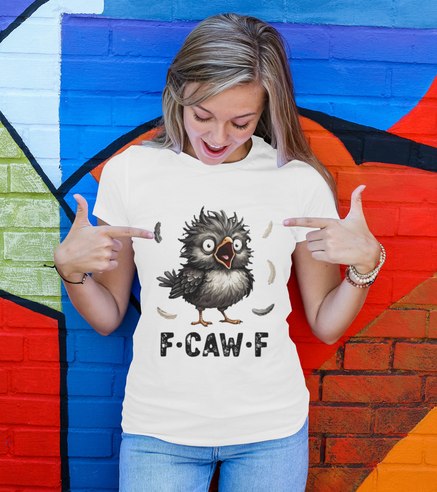 F Caw F Classic Baby Chicken With Feathers T-Shirt