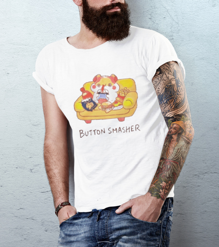 Classic Muffin Corner Muffinmaru Button Smasher Couch Potato Gamer Snack Time T-Shirt