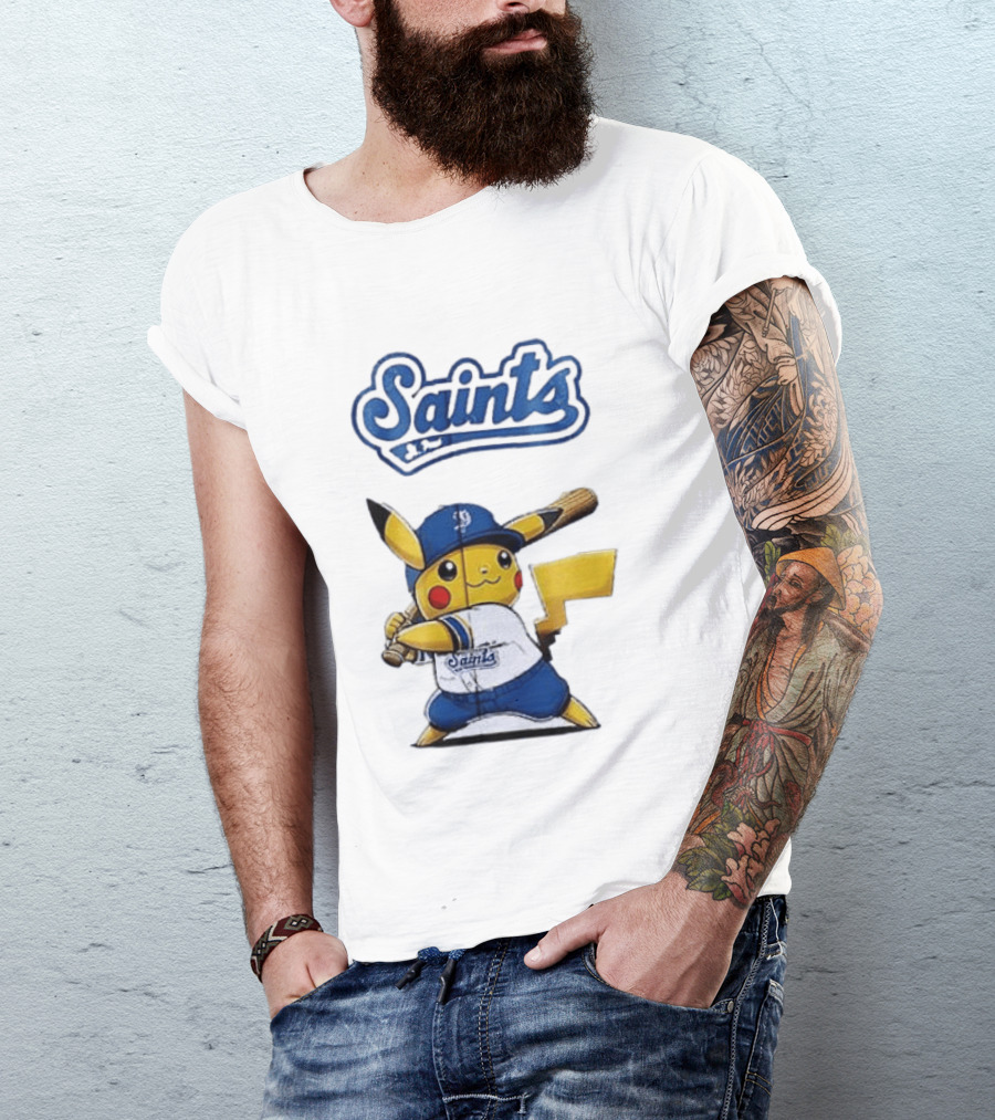 St Paul Saints Pikachu Baseball Collaboration T-Shirt