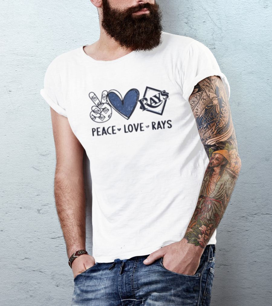 Peace Love Rays Tampa Bay Baseball Original T-Shirt