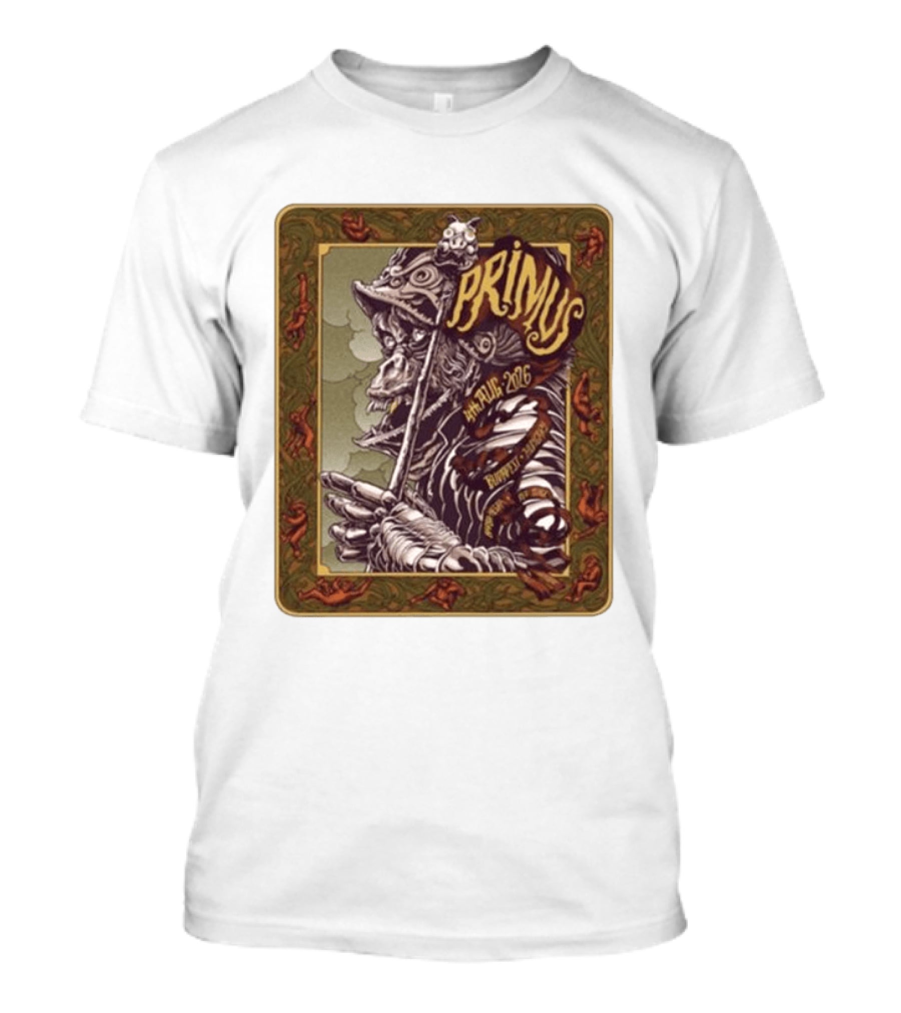 Primus 04 Aug 2026 Budapest Hungary Concert Vintage Warrior T-Shirt