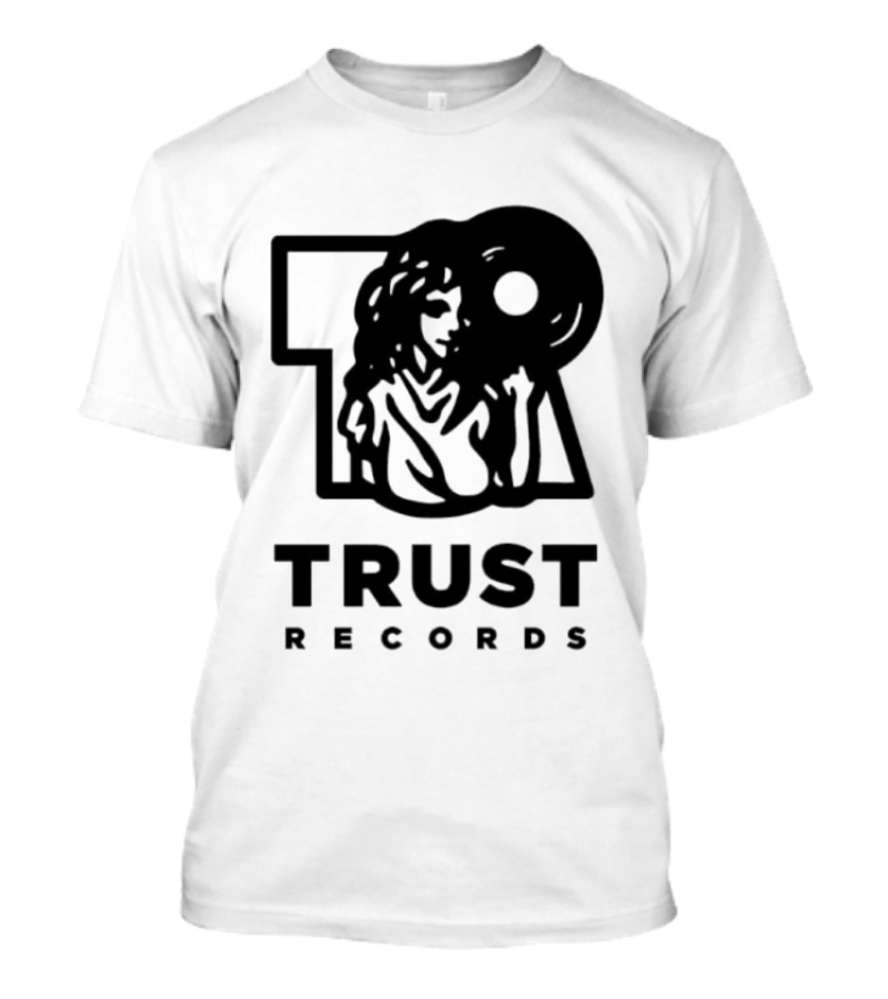Trust Records Vinyl Spinning Woman T-Shirt