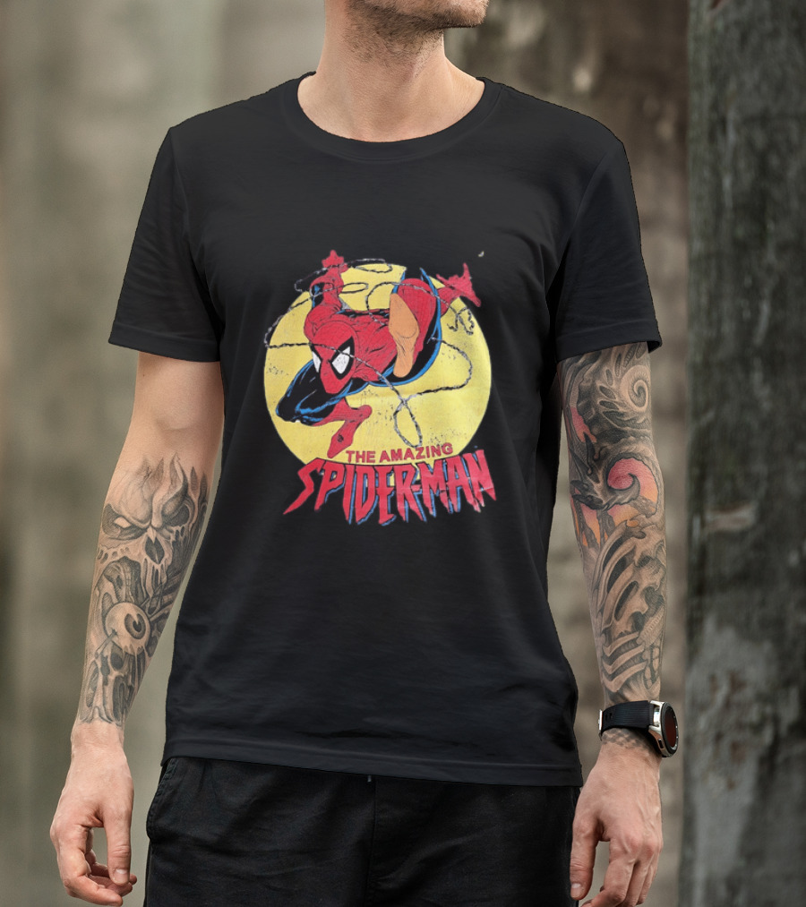 Amazing Spider Man Distressed Marvel Superhero Webslinger T-Shirt