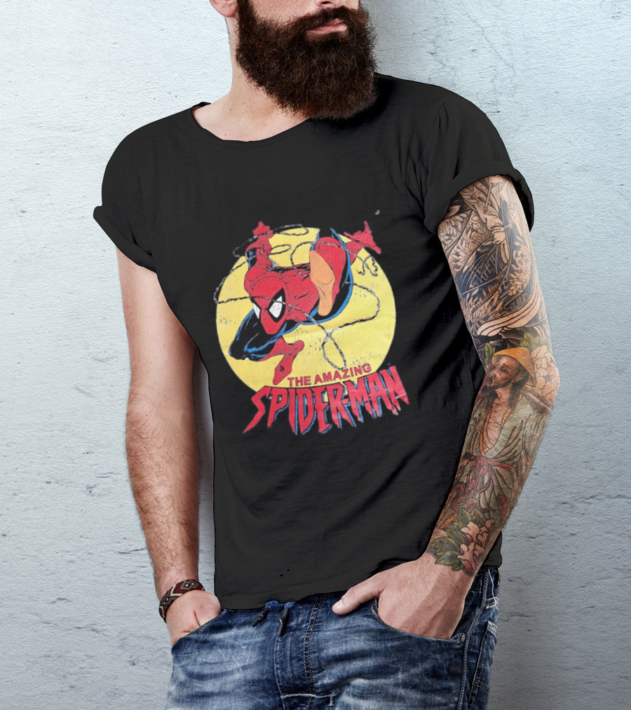 Amazing Spider Man Distressed Marvel Superhero Webslinger T-Shirt