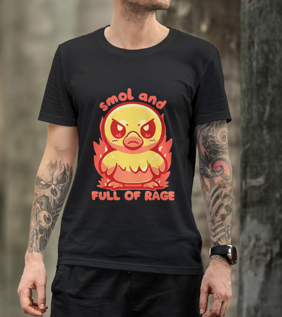 Smol And Full Of Rage Angry Duck T-Shirt