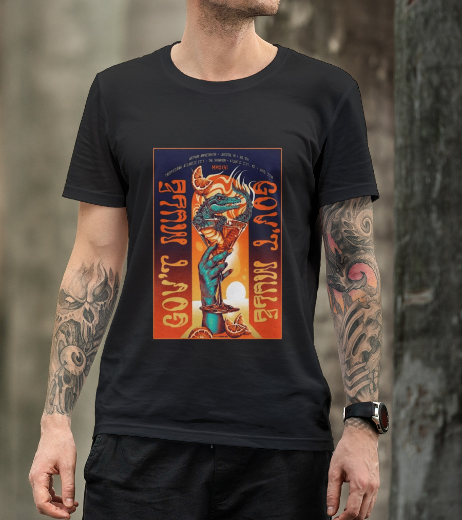Gov't Mule August 7 Tropicana Showroom Atlantic City MMXXVI Alligator Cocktail T-Shirt