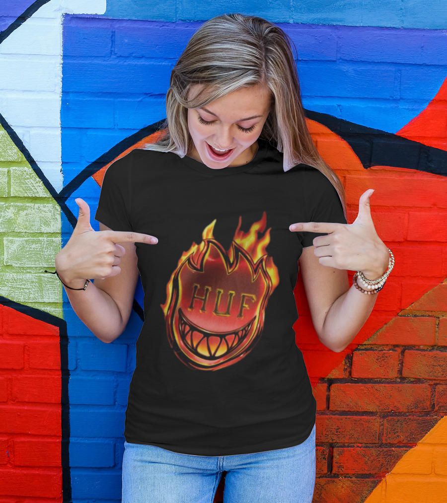 Huf X Spitfire Flame Galaxies Collaboration With Iconic Smiling T-Shirt
