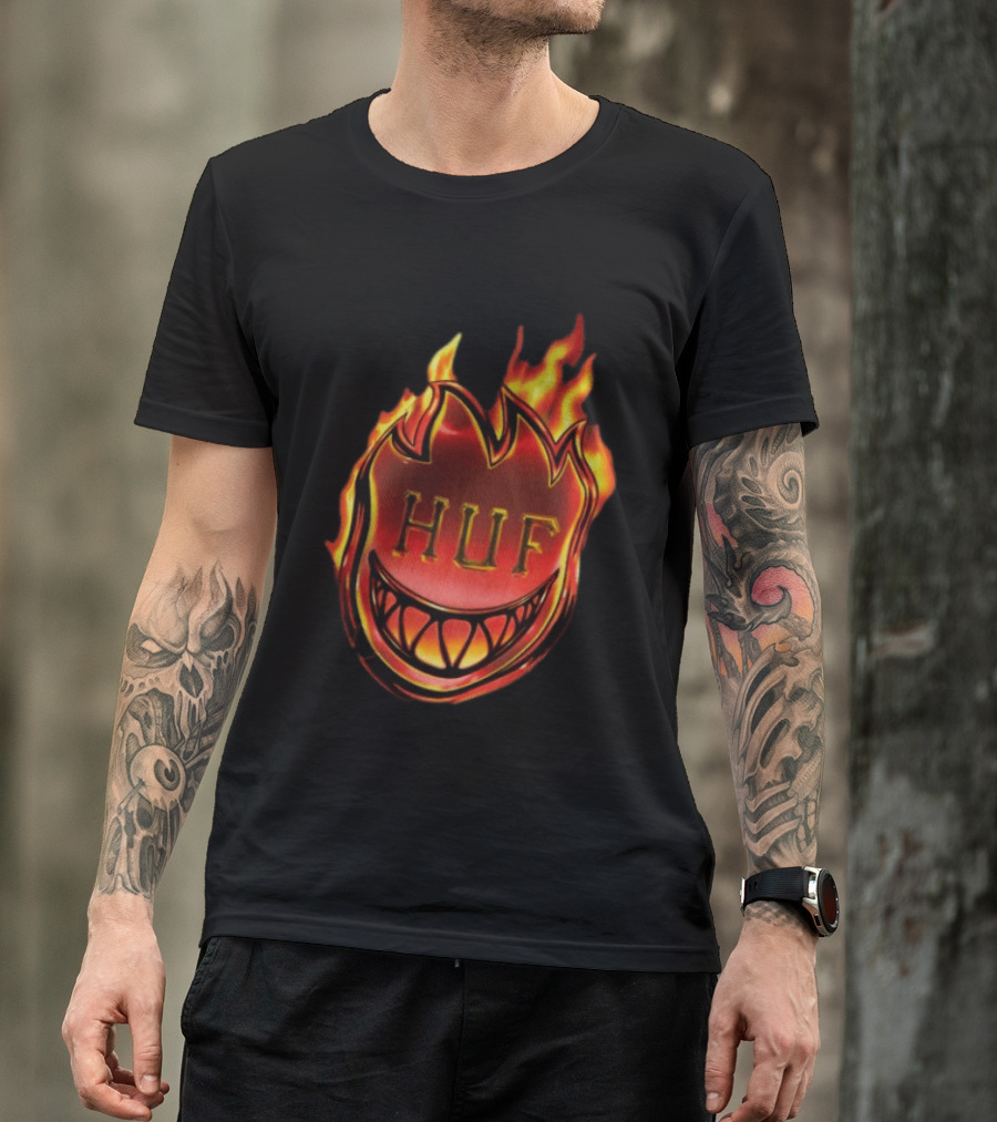 Huf X Spitfire Flame Galaxies Collaboration With Iconic Smiling T-Shirt