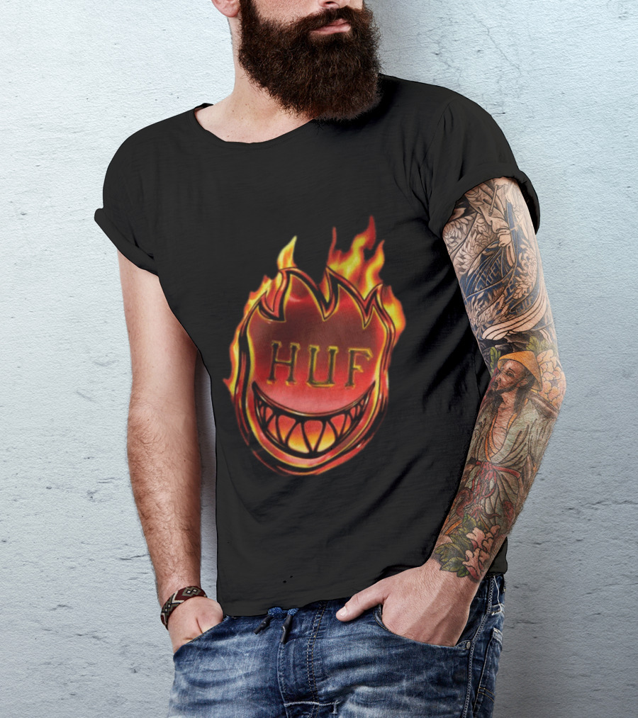 Huf X Spitfire Flame Galaxies Collaboration With Iconic Smiling T-Shirt