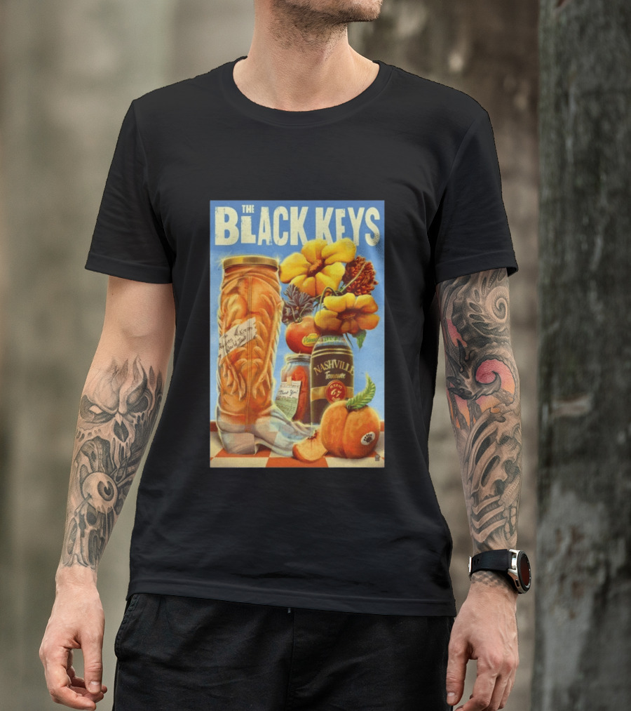 The Black Keys Nashville 2026 Boots Jars Pumpkins Flowers T-Shirt