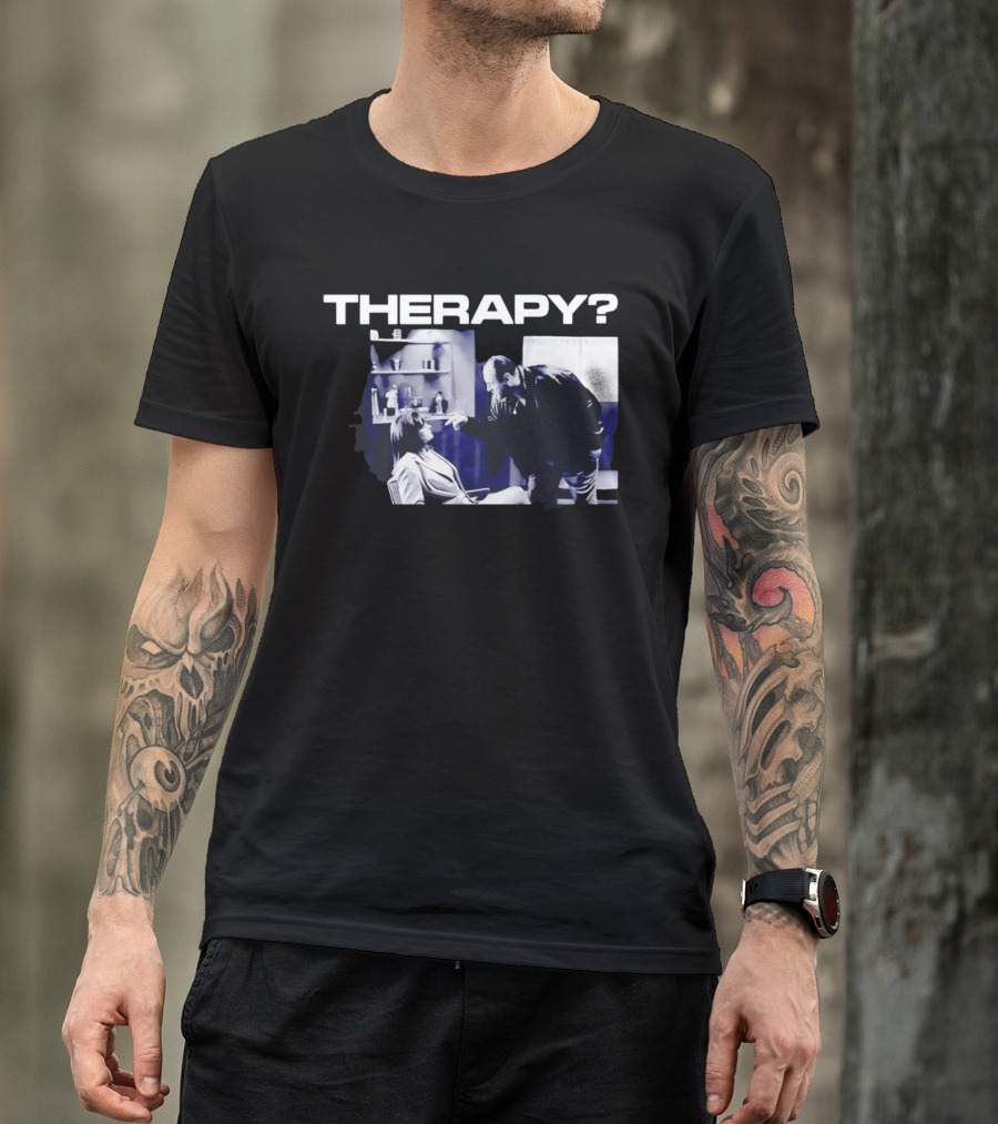 Tony Soprano Theraphy Pointing At Dr Melfi Black White Session T-Shirt
