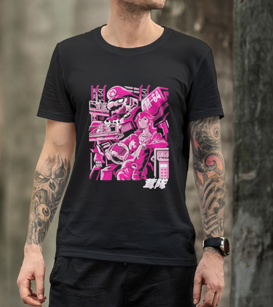 Turtle Destroyer M 64 Japanese Manga Style Mario Kart T-Shirt