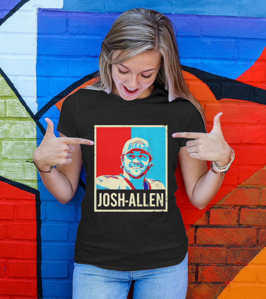 Distressed Josh Allen Buffalo Bills Pop T-Shirt