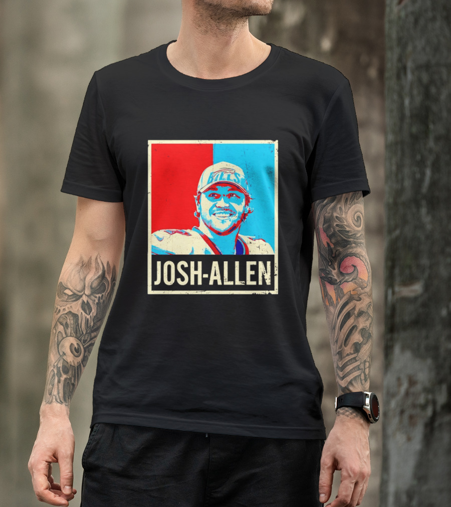 Distressed Josh Allen Buffalo Bills Pop T-Shirt