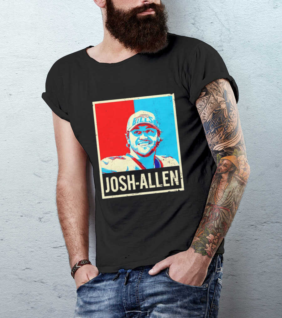 Distressed Josh Allen Buffalo Bills Pop T-Shirt