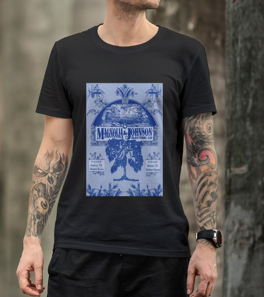 Magnolia And Johnson Electric Co Austin TX Wizard Rodeo Denton TX Rubber Gloves Dec 5 6 2026 T-Shirt